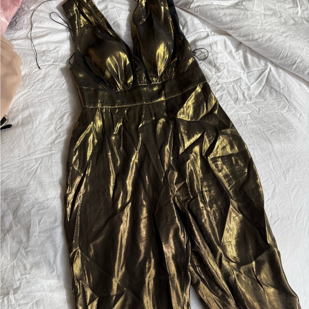 Gold Metallic Jumpsuit